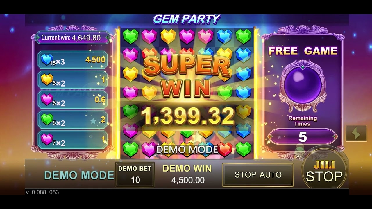 Gem Party, JILI Slots, slots online, giros grátis, bônus de cassino